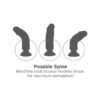 Vibrating Kink Cock with balls 17,8 cm