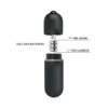 ABS vibrator vodootporni, 6,2x1,8cm, s baterijama_Mini Lady Finger_2 Mini Vibe Lady Finger Black