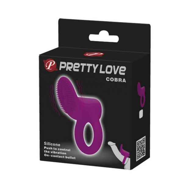 Silikonski prsten za penis s vibratorom i stimulatorom - Pretty Love Cobra