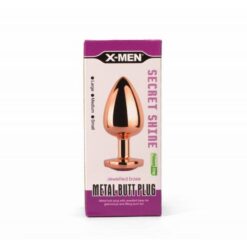 X-MEN Secret Shine Metal Butt Plug Rose Gold Heart