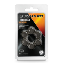 Prsten za penis Stay Hard Thick Bead Black