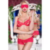 Komplet Chilirose CR 4193 Red Open Bra 3 pcs set