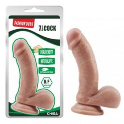 PVC dildo s testisima, 18 x 4cm, strap-on opcija - Fashion Dude