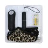 Leopard print harness vibrator with remote control + 2 batteries Leopard print vibrator with remote control + batteries