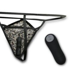 Tange leopard uzorka s vibratorom, s daljinskim upravljačem + baterije