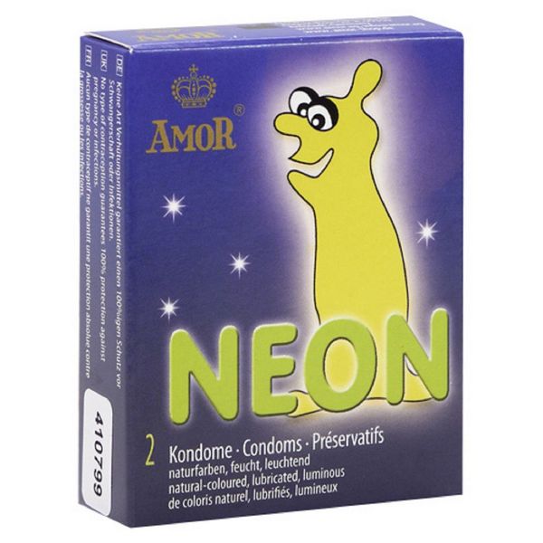 Kondomi 2 komada, svjetle u mraku - Amor Neon