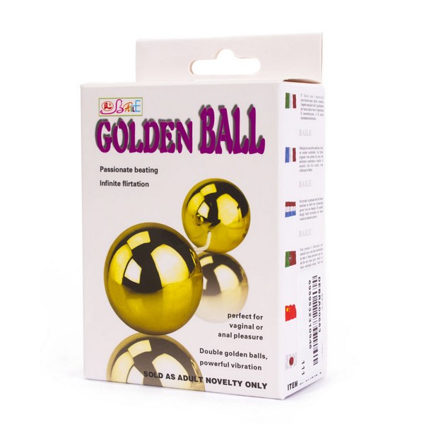 Kuglice vaginalne, plastične, s vibratorom - Golden Balls
