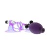 Pumpa za bradavice od jelly gume, s vibratorom + baterije - Hi-Beam