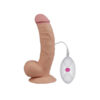 Silicone vibrator with balls, 10 functions, 20x4.5cm - The Ultra Soft Dude Vibrating_1 Silicone vibrator with testicles, 10 functions, 20x4.5cm - The Ultra Soft Dude Vibrating