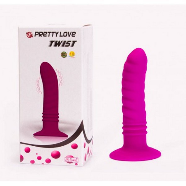 Silikonski analni stimulator s vibratorom, 12 x 2,8cm - Pretty Love Twist