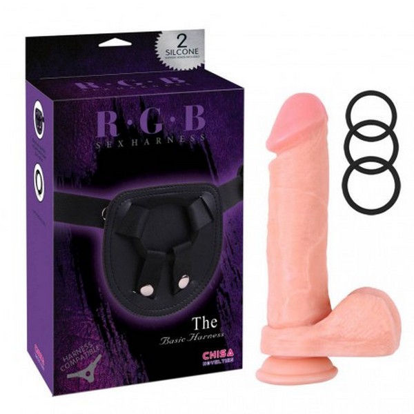 Strap-on PVC dildo s testisima, 21,5 x 4,5cm - Kyle Korver