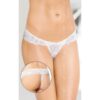 Women's red lace panties, with a hole between the legs, size Women's thong, red, lace, with a crotch opening, size S/M