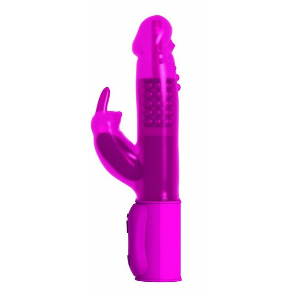 Vibrator sa stimulatorom za klitoris, rotirajući, 25x3,8cm - Orgasmic Rabbit