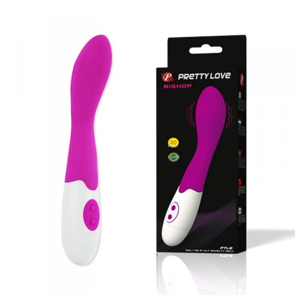 Vibrator silikonski, 30 funkcija vibracija, dužina 18cm - Bishop