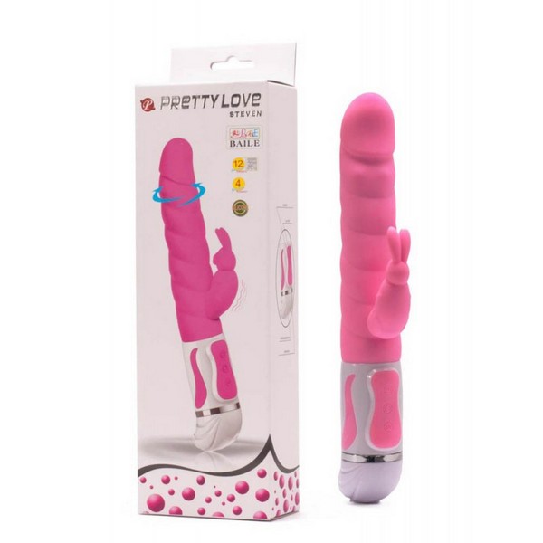 Vibrator sa stimulatorom klitorisa, 27x4,1cm - Pretty Love Steven