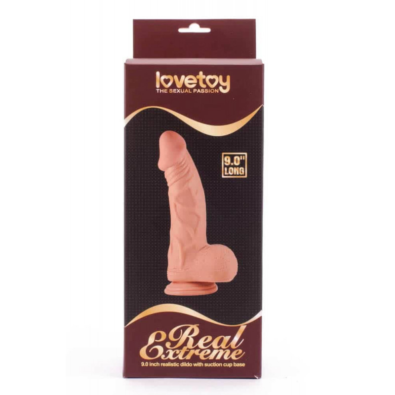PVC dildo s testisima, 23 x 5cm - Real Extreme 3