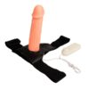 Strap-on od gume s vibratorom, 20 x 3-4cm - Passionate 3 Rubber strap-on with vibrator, 20 x 3-4cm - Passionate