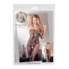 Crni čipkasti catsuit s 3/4 rukavima i prorezom između nogu, vel. S/L