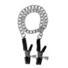 Metal adjustable nipple clamps on a chain - Block Busters 2 Nipple Clamps, Metal, Adjustable, Chain - Block Busters