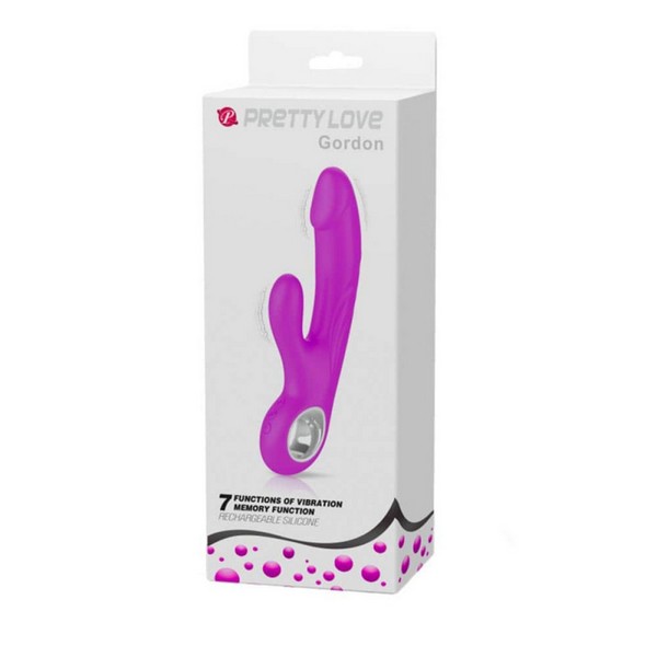 Silikonski vibrator sa stimulatorom klitorisa, 19 x 3cm – Pretty Love Gordon