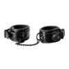 21867-1 Blaze Croco Black Leg Cuffs