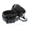21867 Blaze Croco Black Leg Cuffs
