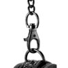 21867-4 Blaze Croco Black Leg Cuffs