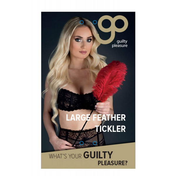 Guilty Pleasure Large Feather Tickler Red 65 cm