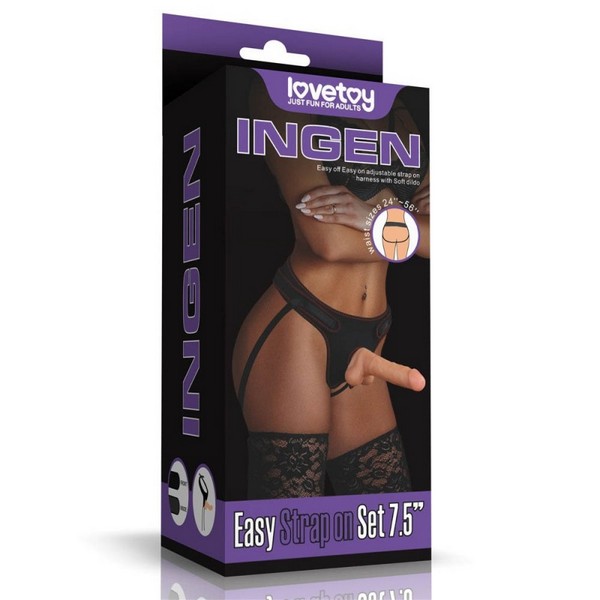 Lovetoy Ingen Easy Strapon Set 20 cm with testicles
