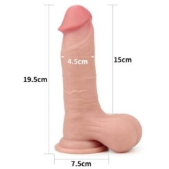 Dildo Sliding Skin Dual Layer Dong 19,5 cm