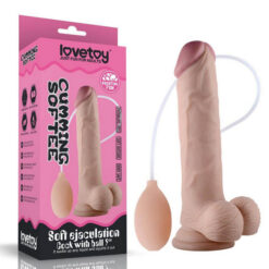 Soft Ejaculation Dildo With Ball 9” Flesh Lovetoy Cumming Softee
