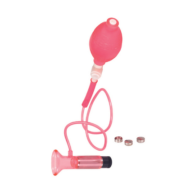 Clitoral vibrating Pump Clear Hot Pink