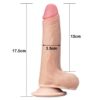 Dildo Sliding Skin Dual Layer Dong 7"